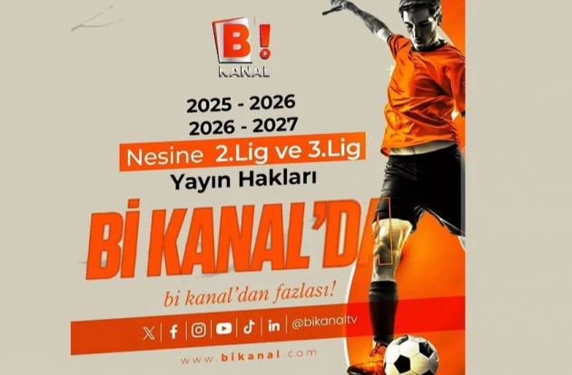 TFF 2. Lig ve 3. Lig Maçları Artık Bİ Kanal’da